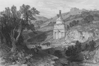 エルサレム近くのアブサロムの墓 作： Thomas Allom